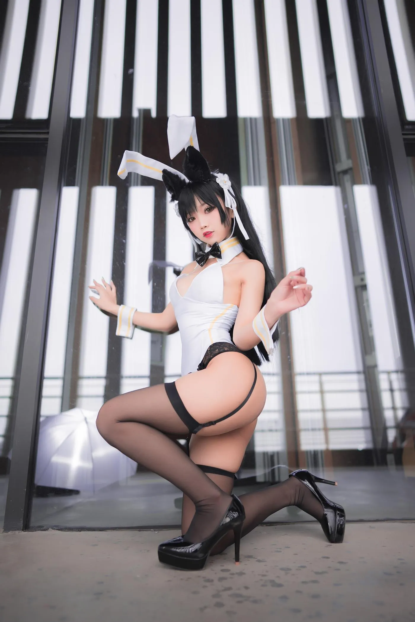 鬼畜瑶在不在w – NO.13 -爱宕白色兔女郎 [22P]插图4